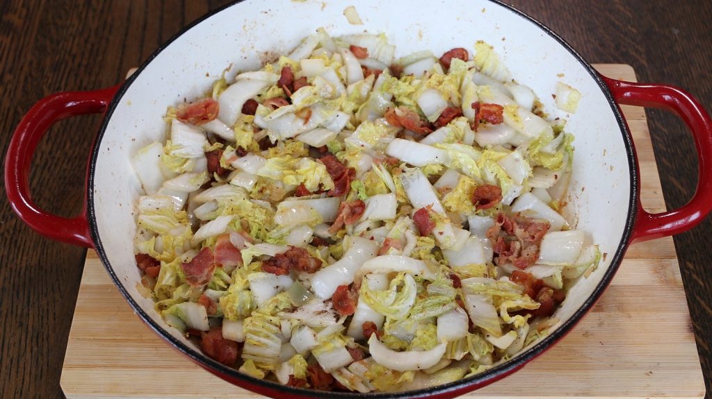 Stirfried Napa Cabbage & Bacon One Pot Meal Keto Meals and Recipes