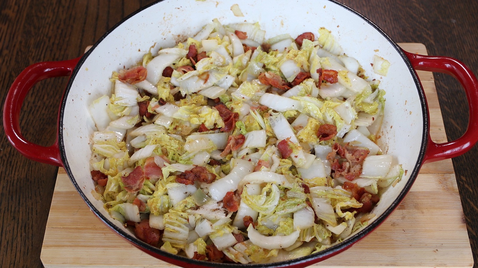 Stirfried Napa Cabbage & Bacon One Pot Meal Keto Meals and Recipes